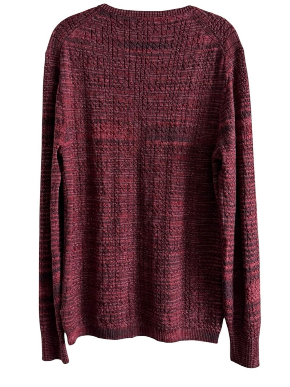Rare Vintage Missoni Women's Orange Label Deep Burgundy V-Neck Knit Sweater - Picture 2 of 6